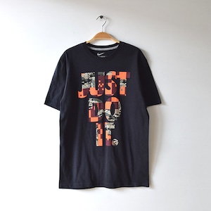 ナイキ JUST DO IT. ロゴ スポーツ Tシャツ NIKE アメリカ古着 USA 古着 メンズM 黒色 @BB0137