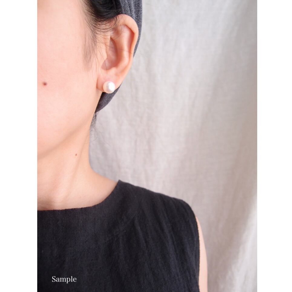 再入荷【K14gf】Baroque Pearl Earrings/White・バロックパール スタッドピアス