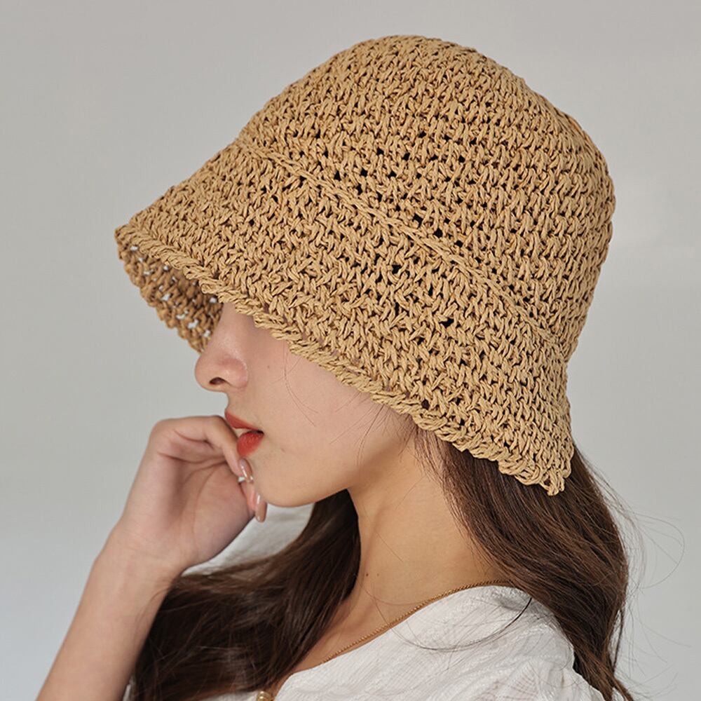 麦わら バケットハット 帽子 レディース UV対策 日差し避け 折りたたみ 春夏 おしゃれ 大人 きれいめ かわいい カジュアル リゾート アウトドア ストローハット 麦藁帽子 大人可愛い 大人女子