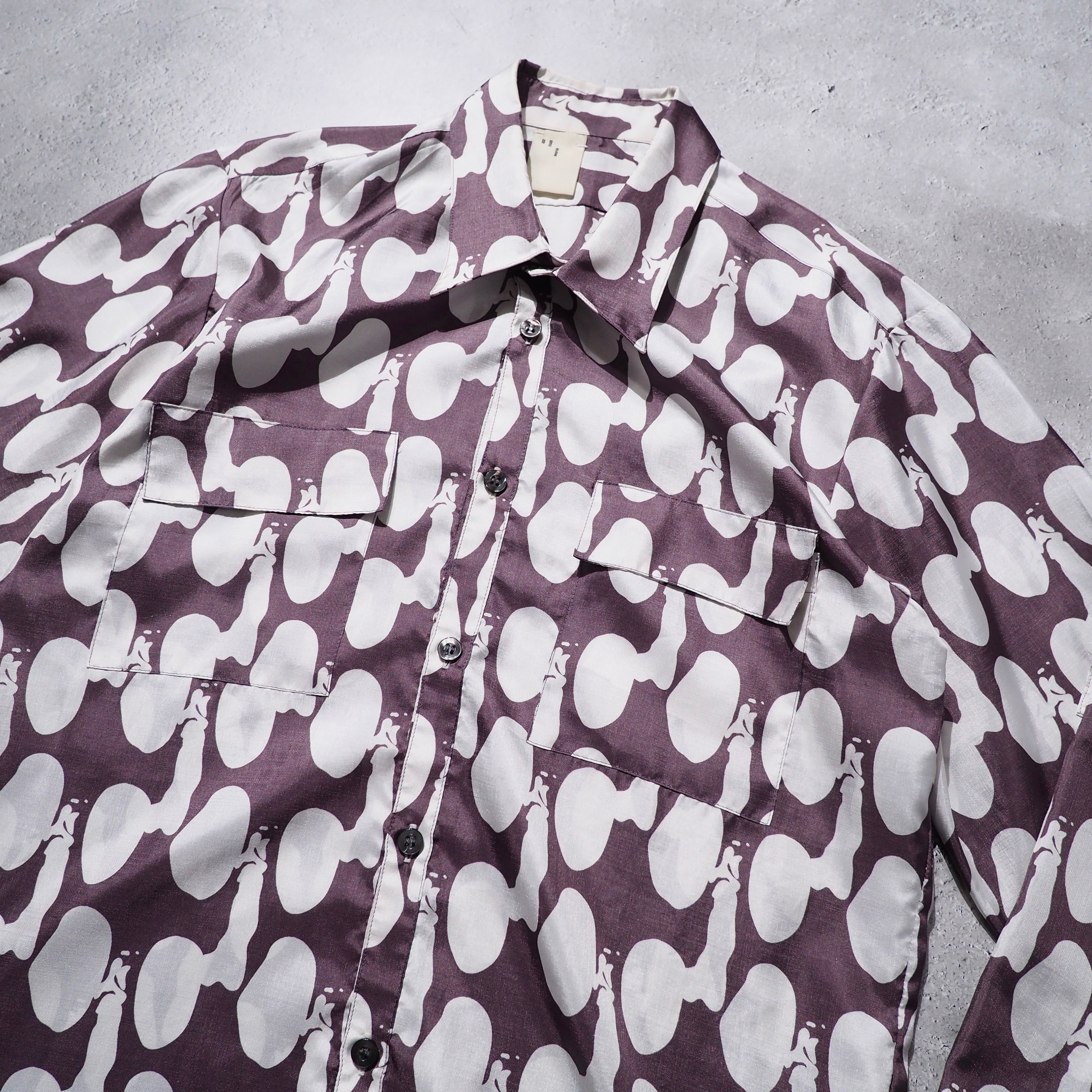 ” N.HOOLYWOOD ” Drop Dot all pattern Long sleeve shirt