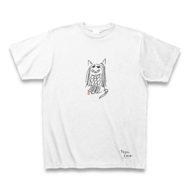 【受注期間終了しました】moncoeur×猫沢エミ コラボ「IOBIË (イオビエ)」Tシャツ / ホワイト