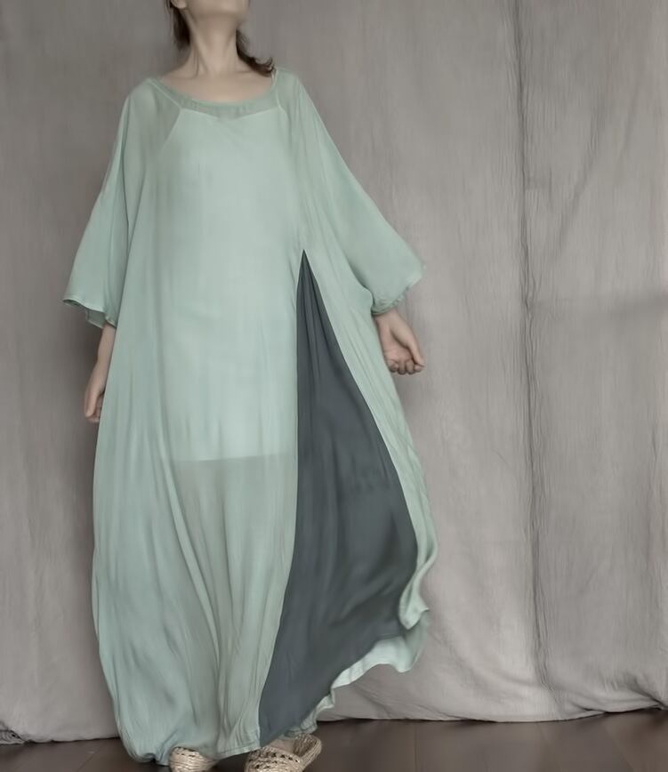 グリーンカラールーズドレス ピンク Yiranxuaディースワード42156080229