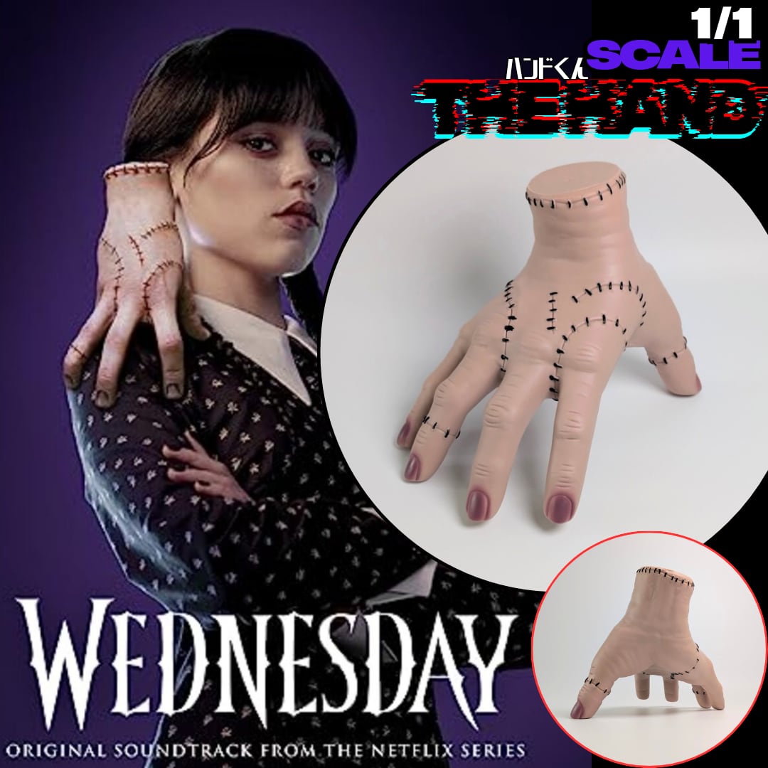 【 The Addams Family / アダムスファミリー / Wednesday / ウェンズデー  】 The HAND ( ハンドくん )1/1  ラバーフィギュア / ハンド 〚アメリカン雑貨 アメトイ〛