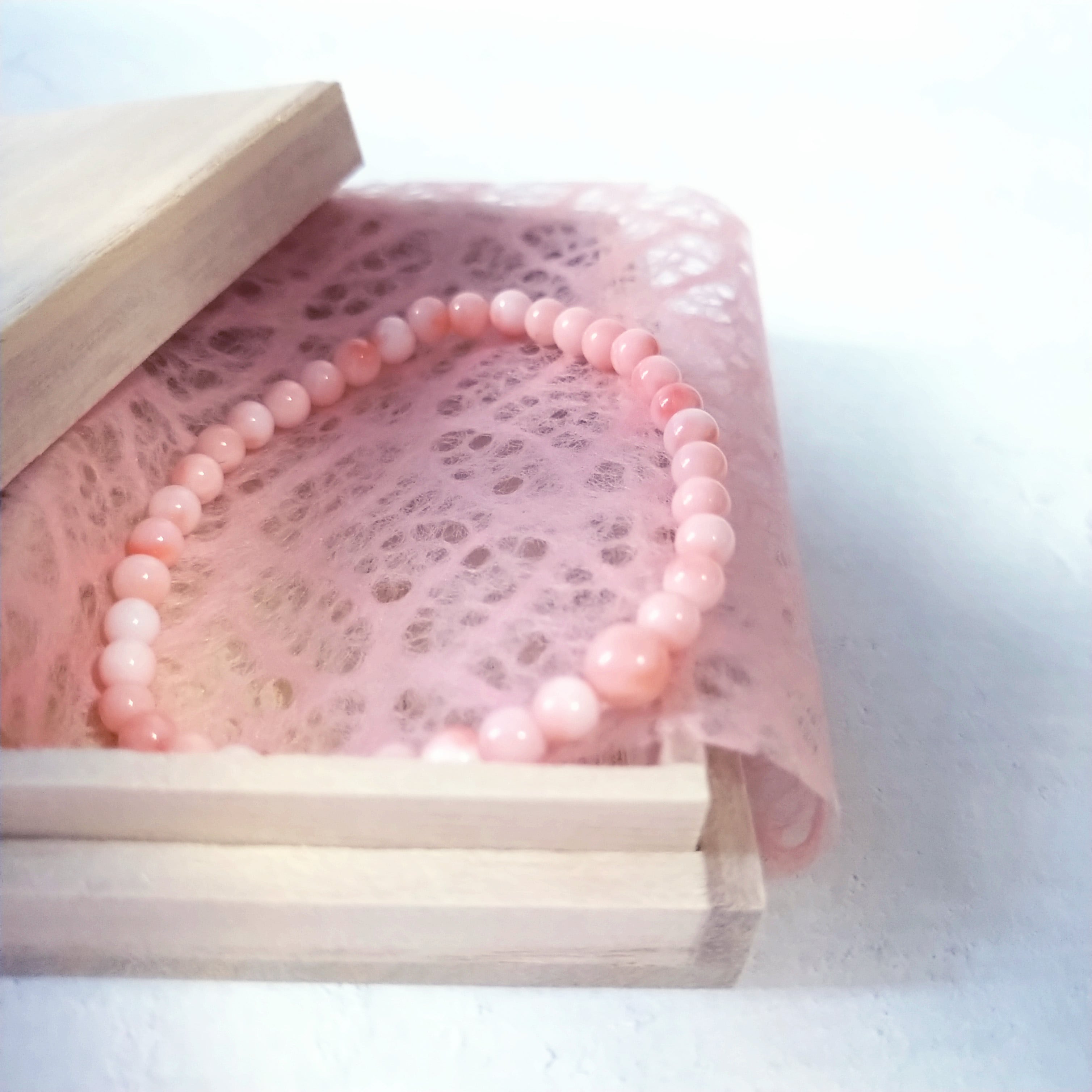 記念日を祝う 深海珊瑚のブレスレット / 子供サイズ※お客様ご注文済専用