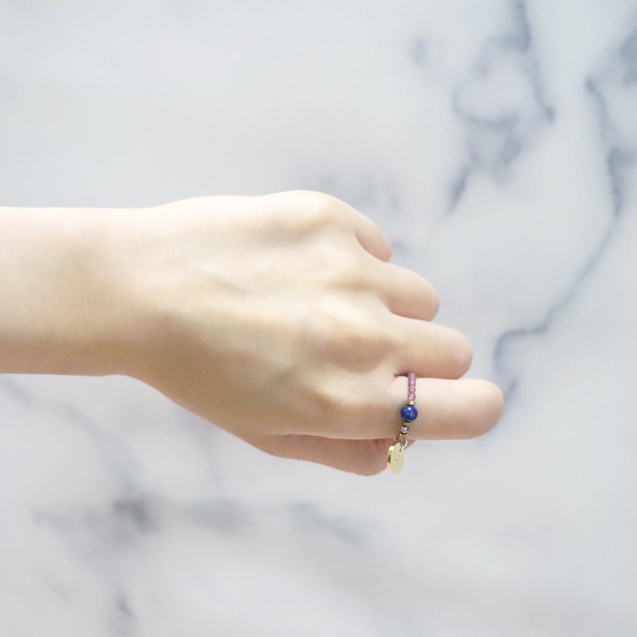 Starry Sky Fragment】ラピスラズリ×ロードライトガーネット リング