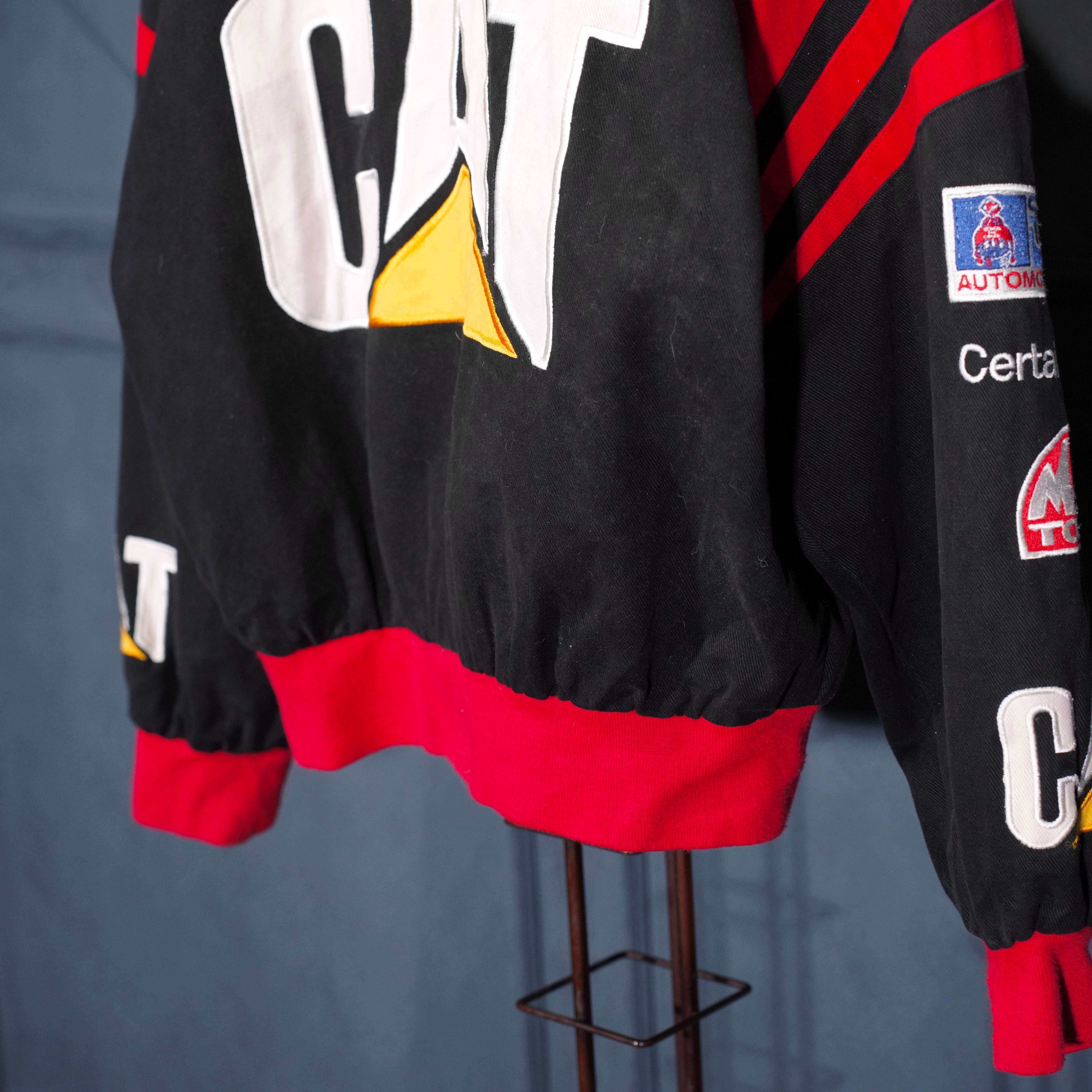 USA VINTAGE JH DESIGN JEFF HAMILTON CAT EMBROIDERY DESIGN RACING