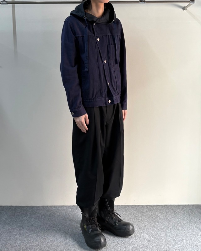 【CABANE de ZUCCA】hooded denim jacket