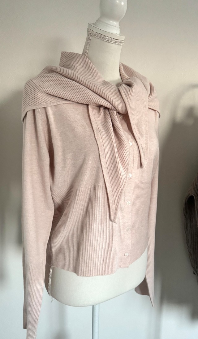 スカーフカーディガン　全3色