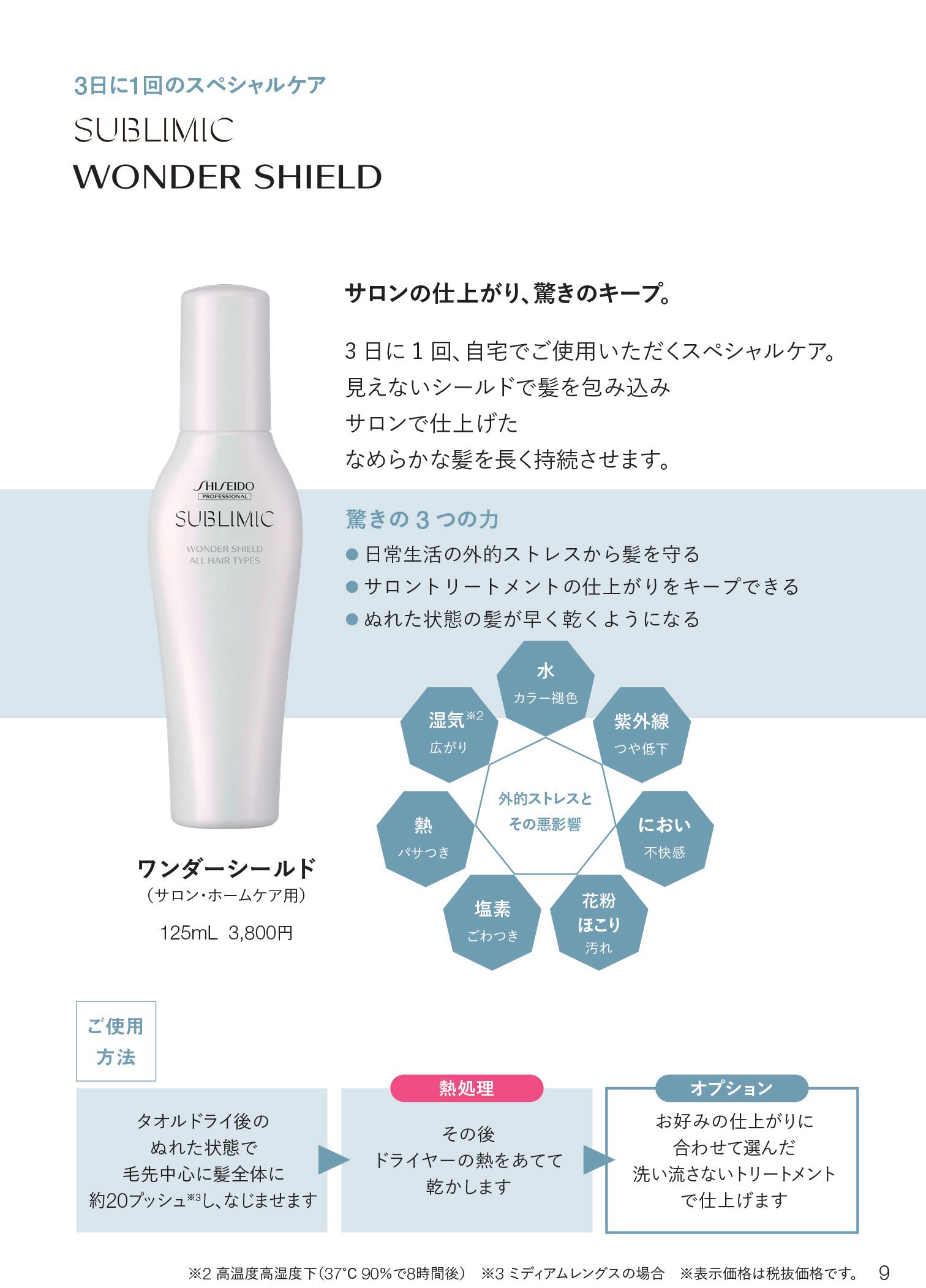 SALE】 6つSET 資生堂 サブリミック ワンダーシールド 125ml 新品