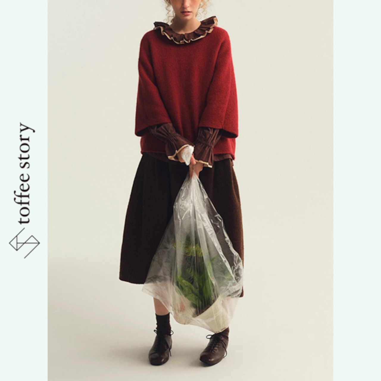 【2color】風をまとう詩のような8分袖ニット 《P0299》