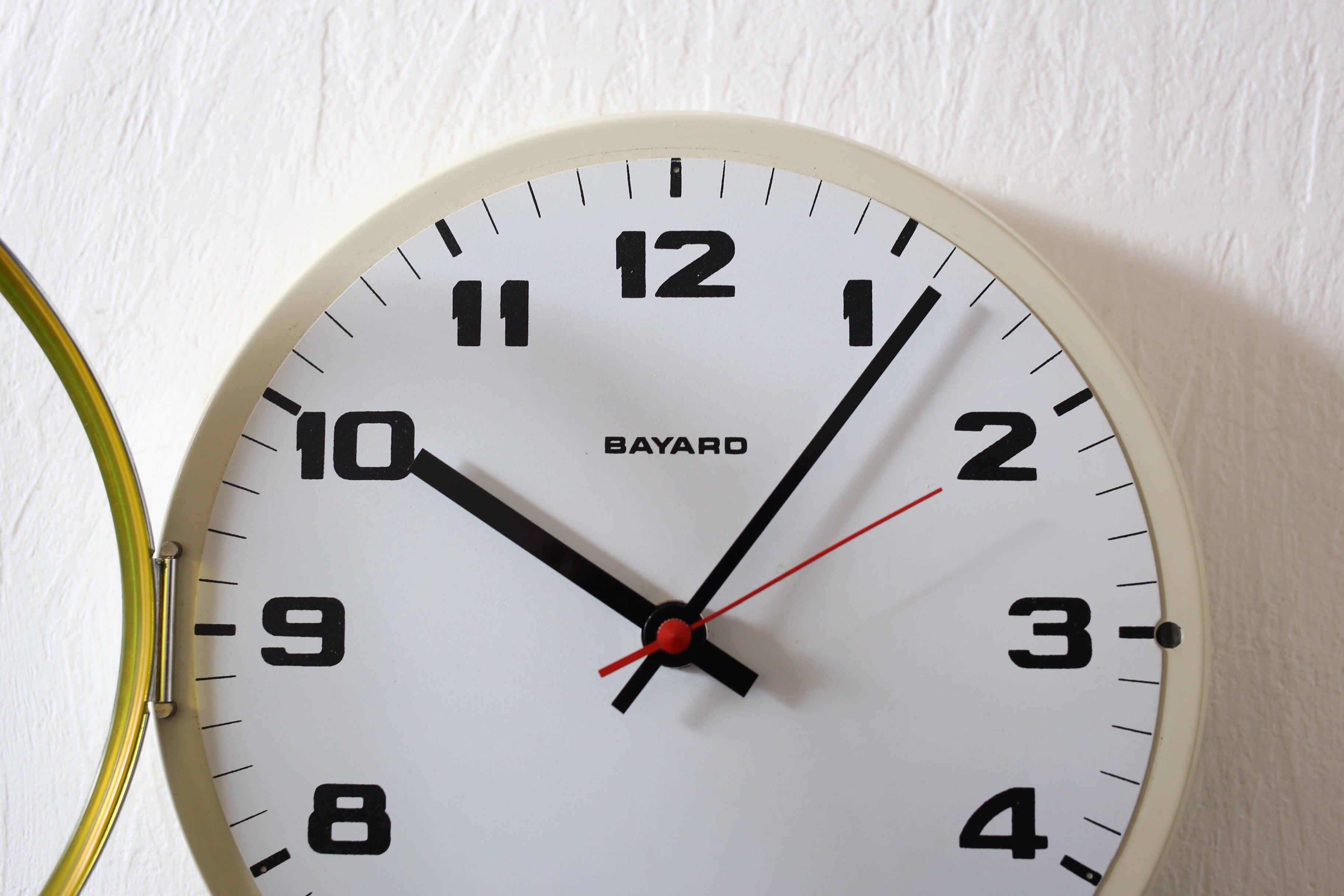 フランス アンティーク ヴィンテージ BAYARD スチール製 掛時計 単3