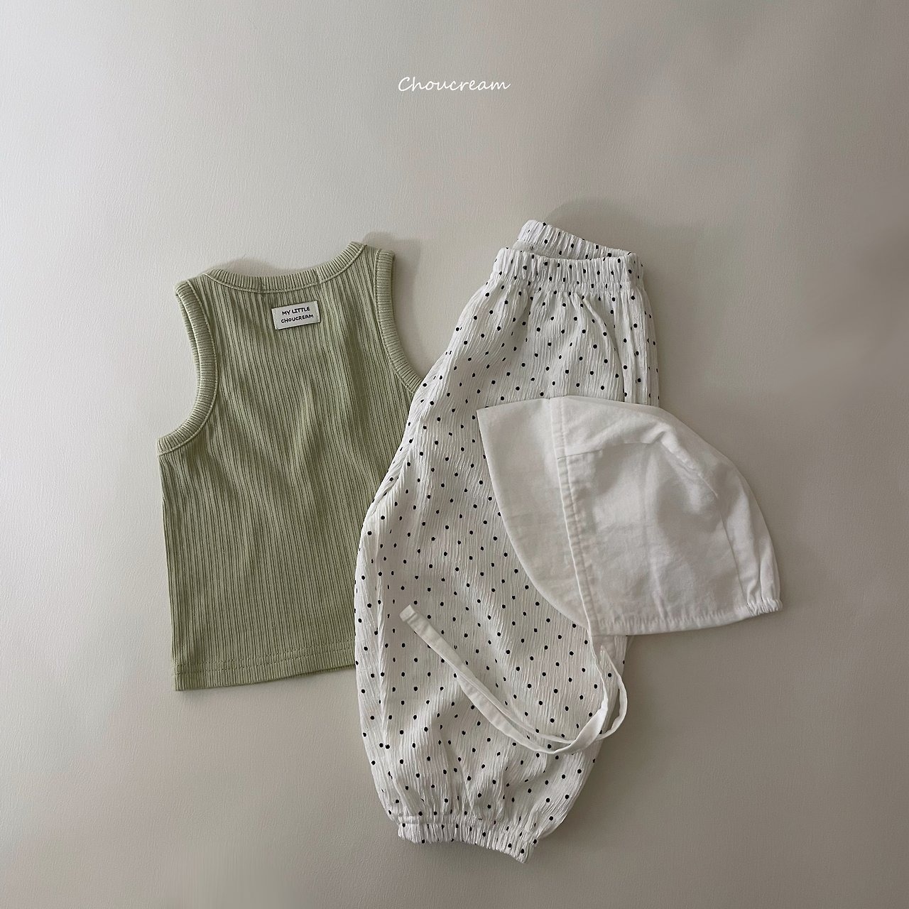 [choucream] Cable ribbed sleeveless / [슈크림] 케이블골지나시