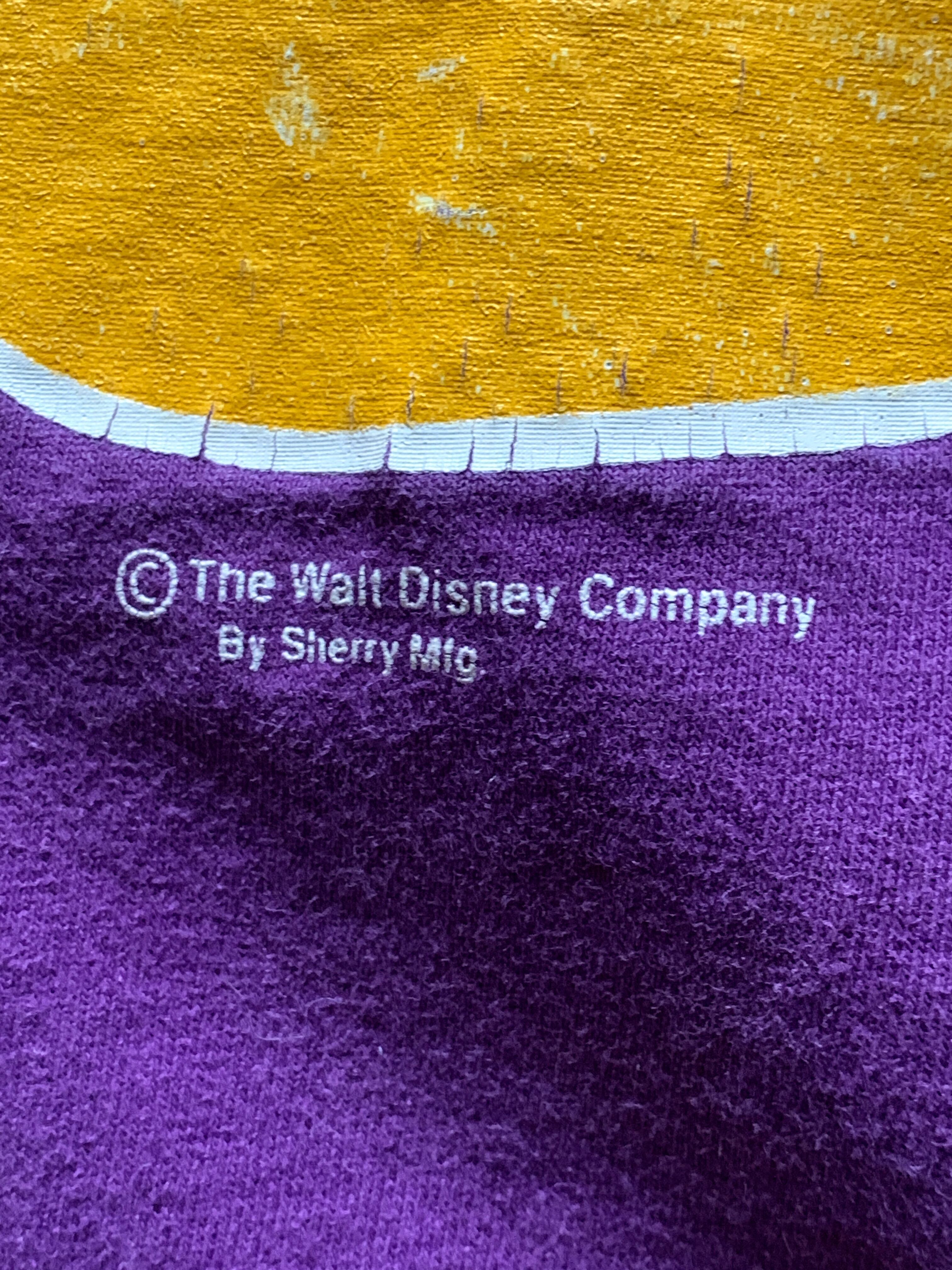 80's Sherrys ミッキーマウスTシャツ パープル 表記(L) USA製