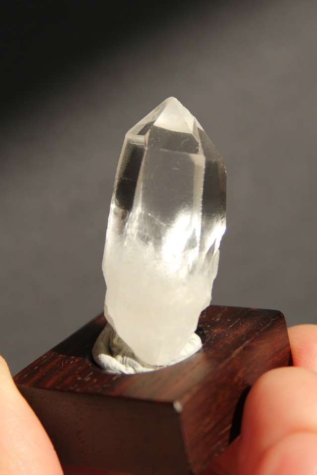 【1202】宮崎クリスタル ローズウッドベース小