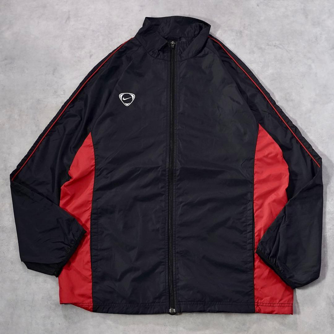 NIKE ナイキ ナイロンジャケット 古着 スウッシュ L 黒 19301