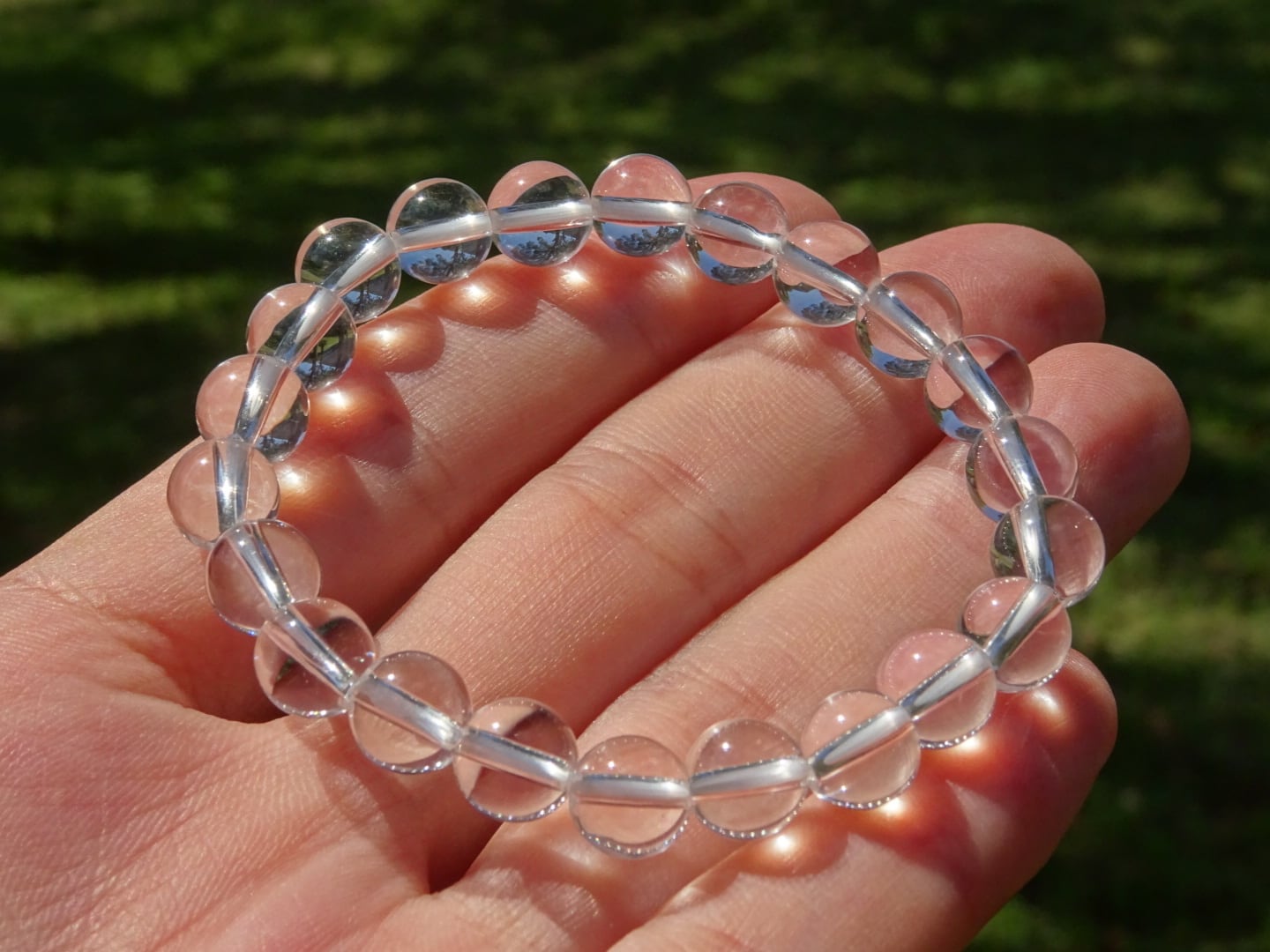 メルーの水晶ブレスレット(High Quality,8mm×22) ~Pureness,ひかりの珠~ No.5