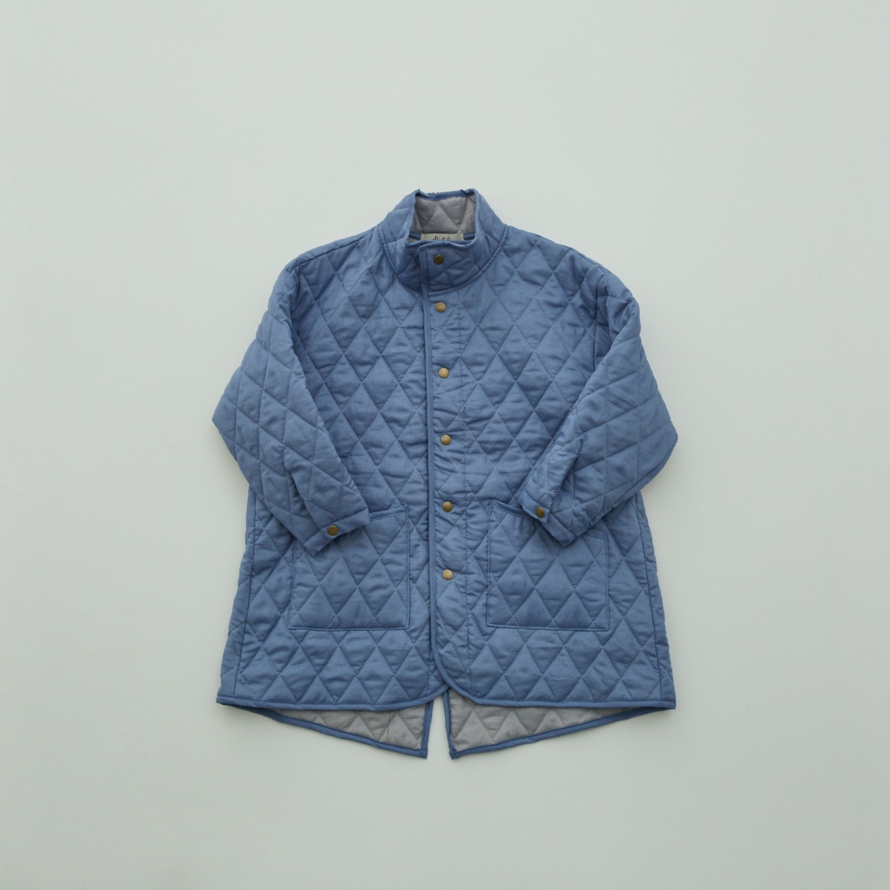 〈 eLfin Folk 〉Cotton lawn Quilt Coat / elf-232F23 / アウター / sky blue / 110〜125