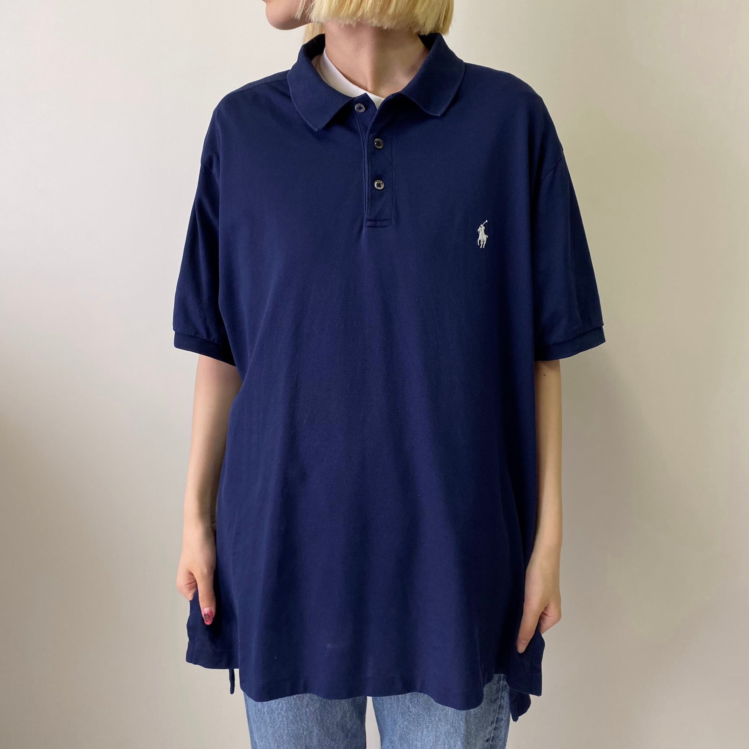 ポロラルフローレン ポロシャツ ネイビー 紺色 - ポロシャツ