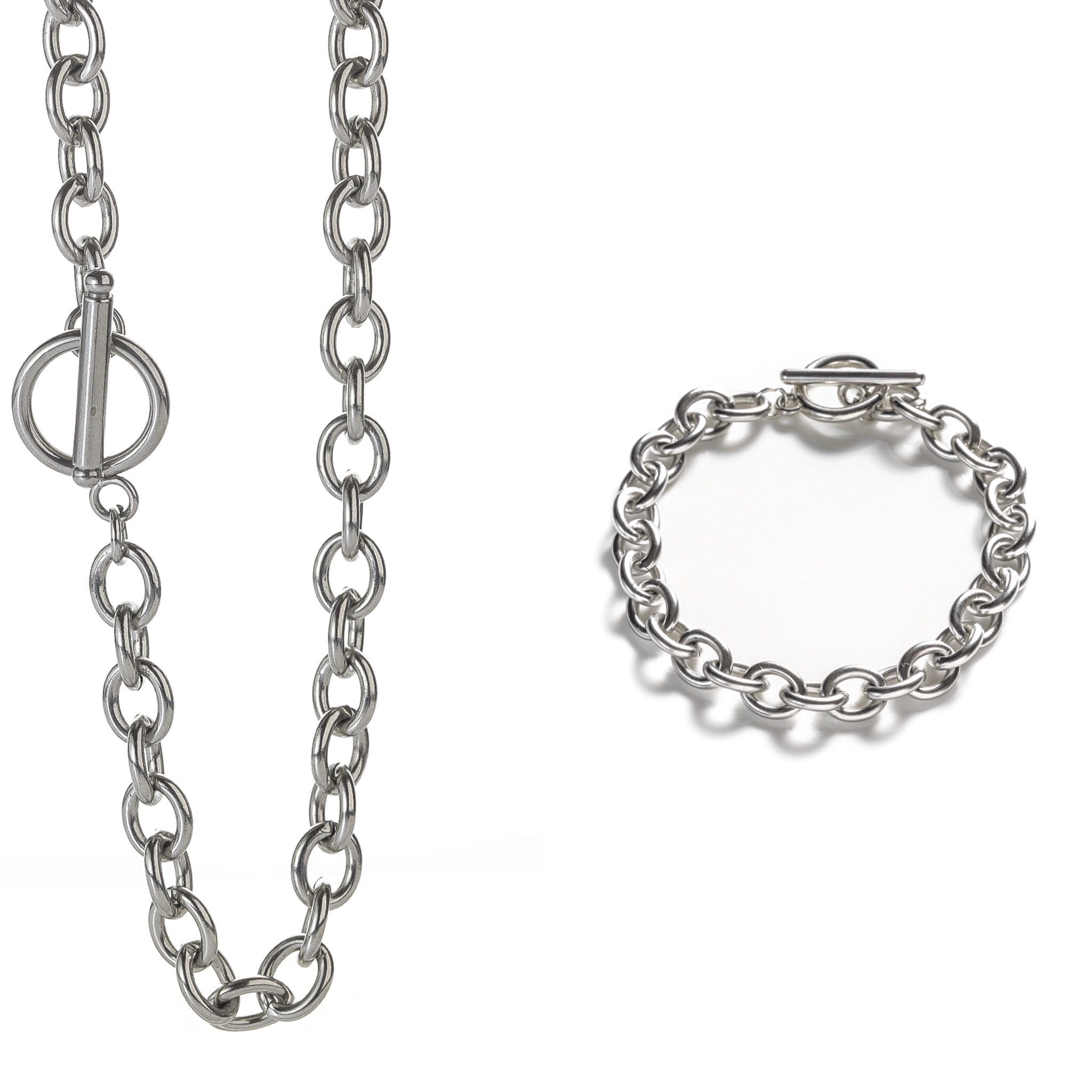 【316L Chain Necklace & Bracelet SET】