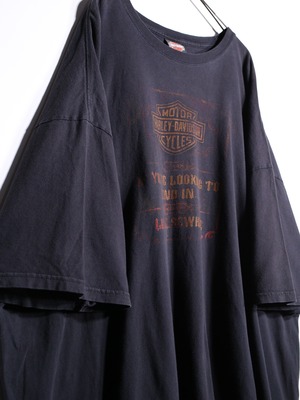 "Harley-Davidson" XXXXXL super over silhouette faded logo graphic tee