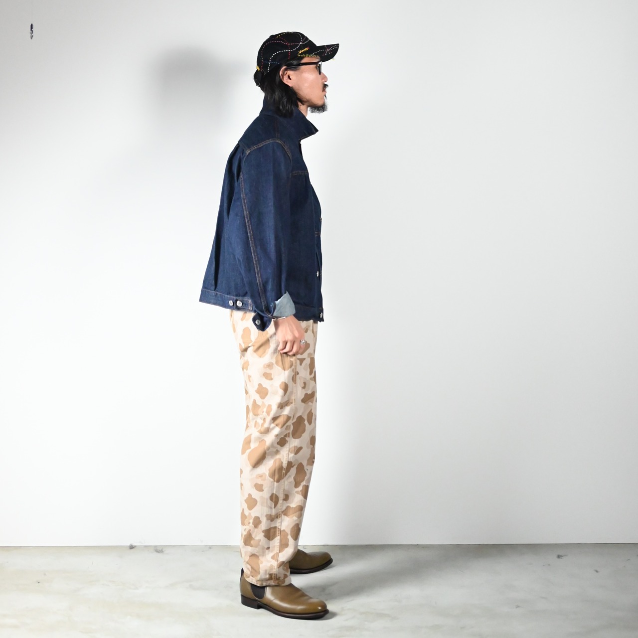 BOWWOW(バウワウ)DUCK HUNTER CAMO FIELD PANTS (裏側)コーディネート