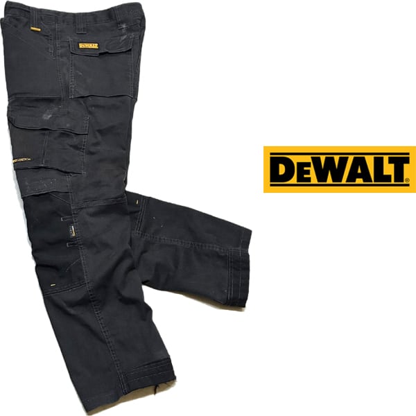1点物◇DeWaltダブルニー黒カーゴパンツ古着メンズ30レディースOK