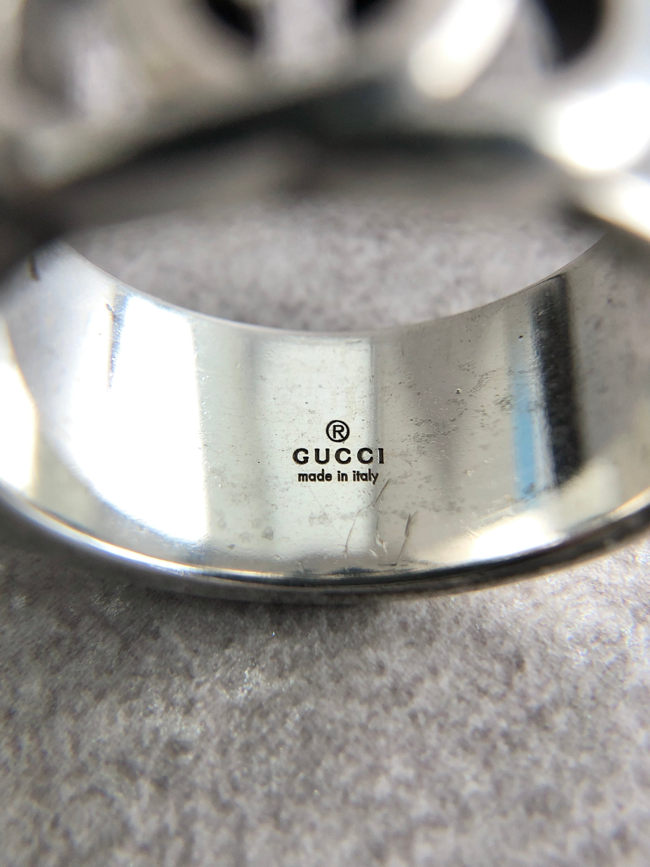 GUCCI グッチ 指輪 シルバー インターロッキングG 925 ワイド リング