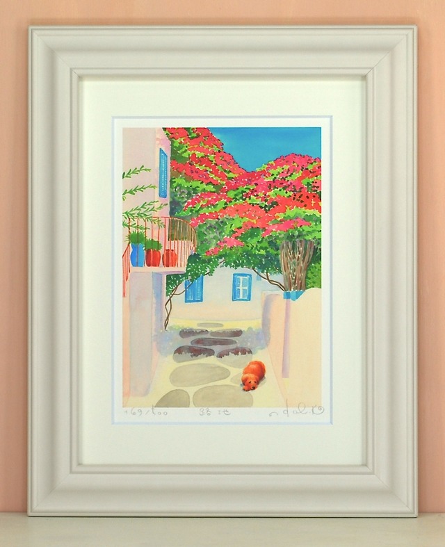 栗乃木ハルミ「路地」 fタイプ　　　　　　　　　　　　　　　　　　　　　絵画・ 額入りアート