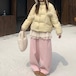 リボンハイネックレースフレアトップス ・79050