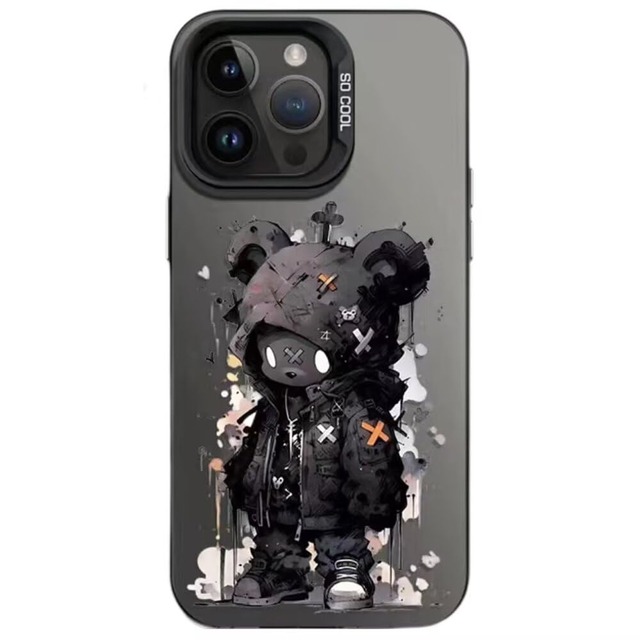 iPhone SE2 ケース カウズ iPhone SE3 用 ケース 保護カバー 漫画 カウズ スマホケース キャラクター バンパー レンズ保護 ワイヤレス充電対応 アイフォン7/8/SE2/SE3 用 B