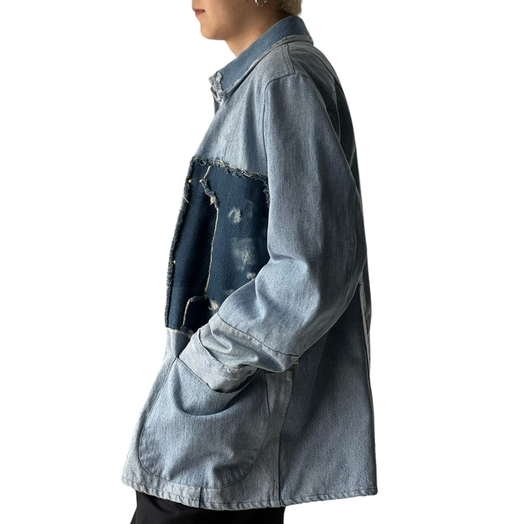 SEEALL】再構築 Denim Patchwork Coverall Jacket | ELCASION/ELCA SEEALL】再構築 Denim Patchwork Coverall Jacket | ELCASION/ELCA