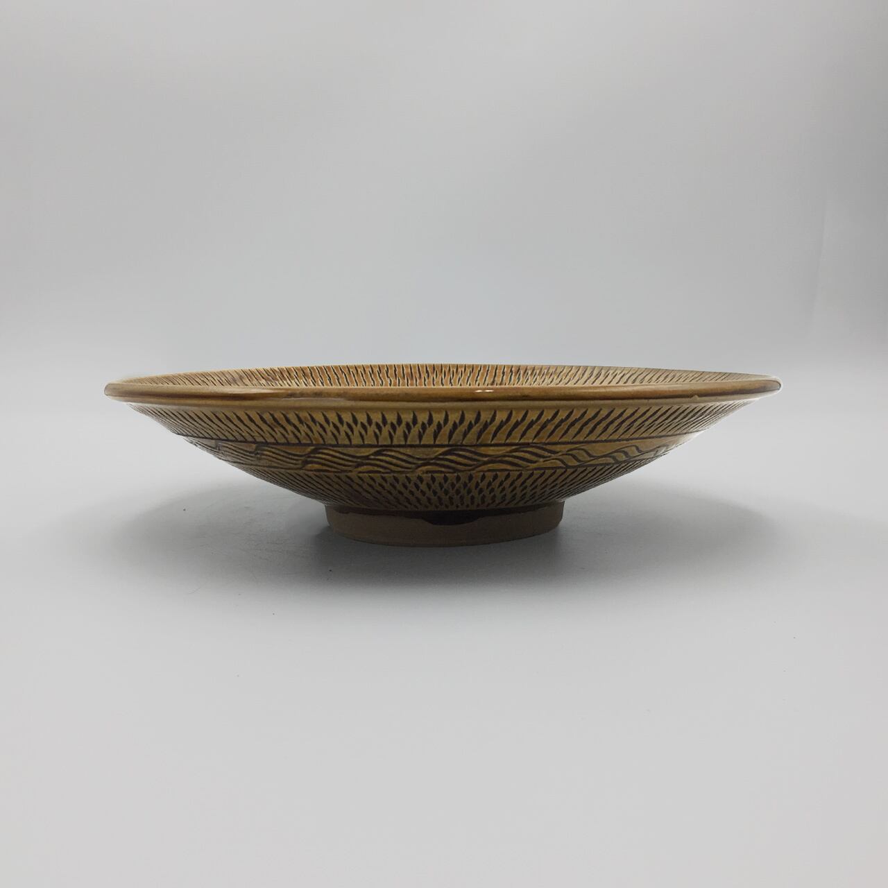 アンティーク　小鹿田(おんた)焼　大皿 楽天市場】小鹿田焼(おんたやき) 飛び鉋模様(緑) 7寸皿（直径約