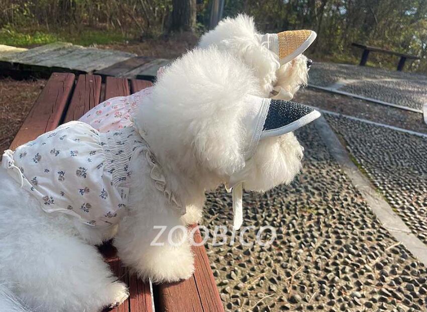 hellen bonnet hat 2color / 犬 麦わら帽子 ドッグウェア 小型犬 中型犬 犬帽子 犬の帽子 夏 サンバイザー 麦わらボンネット帽子 韓国 犬服 hat8