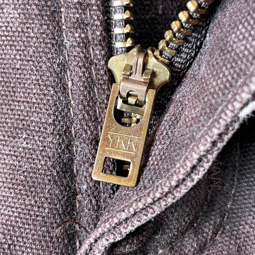 00s USA生地製 ダークブラウン ダブルニー Carhartt 32×34 詳細写真8
