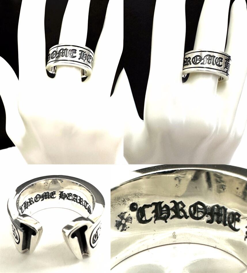 CHROME HEARTS クロムハーツ ラージ スクロールラベルリング SCROLL