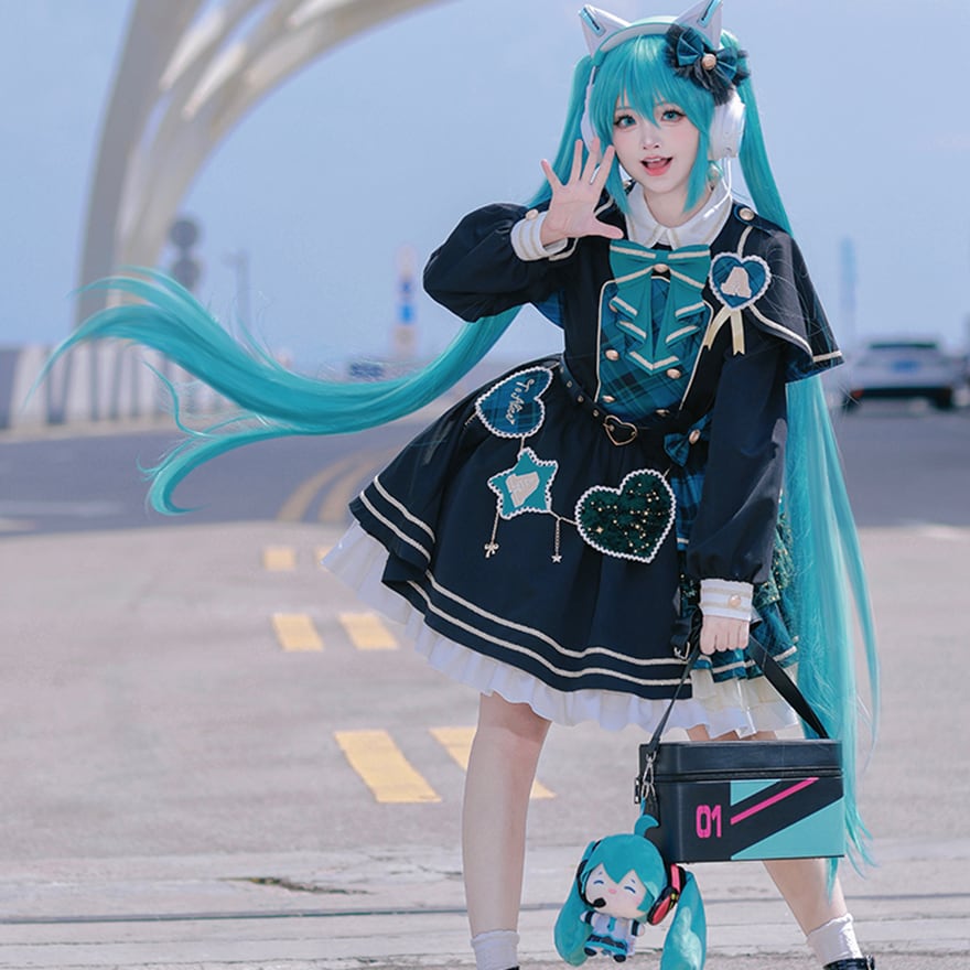 アイドル衣装 水色×白 ハート 編み上げ ハンドメイド オリジナル アイドル衣装 水色×白 ハート 編み上げ ハンドメイド オリジナル