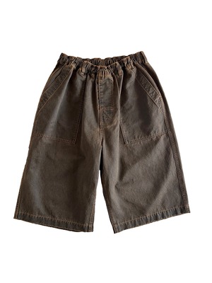 COMFORTABLE REASON / BOTANICAL WAX AGING SHORTS - ACID BROWN