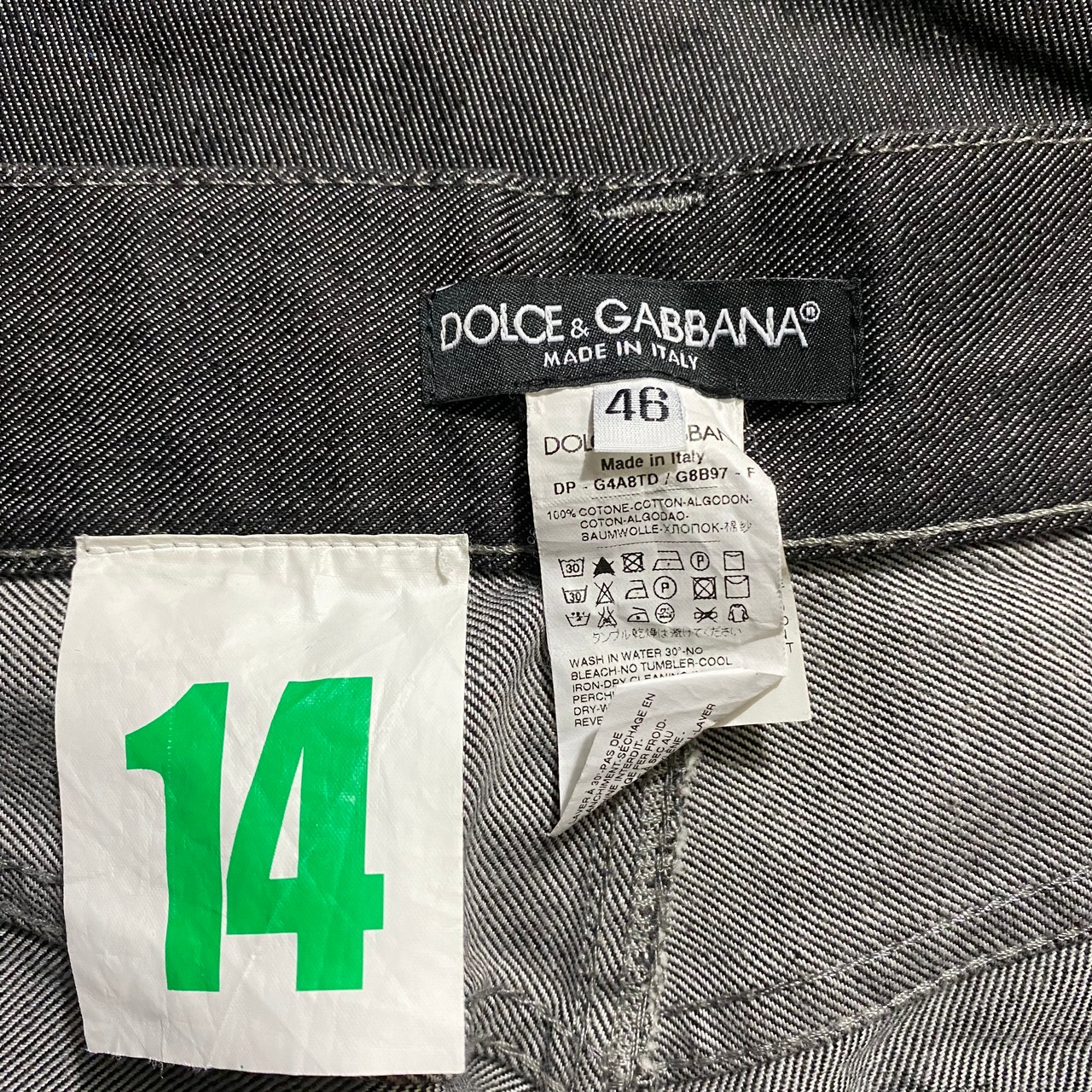 DOLCE&GABBANA black denim pants