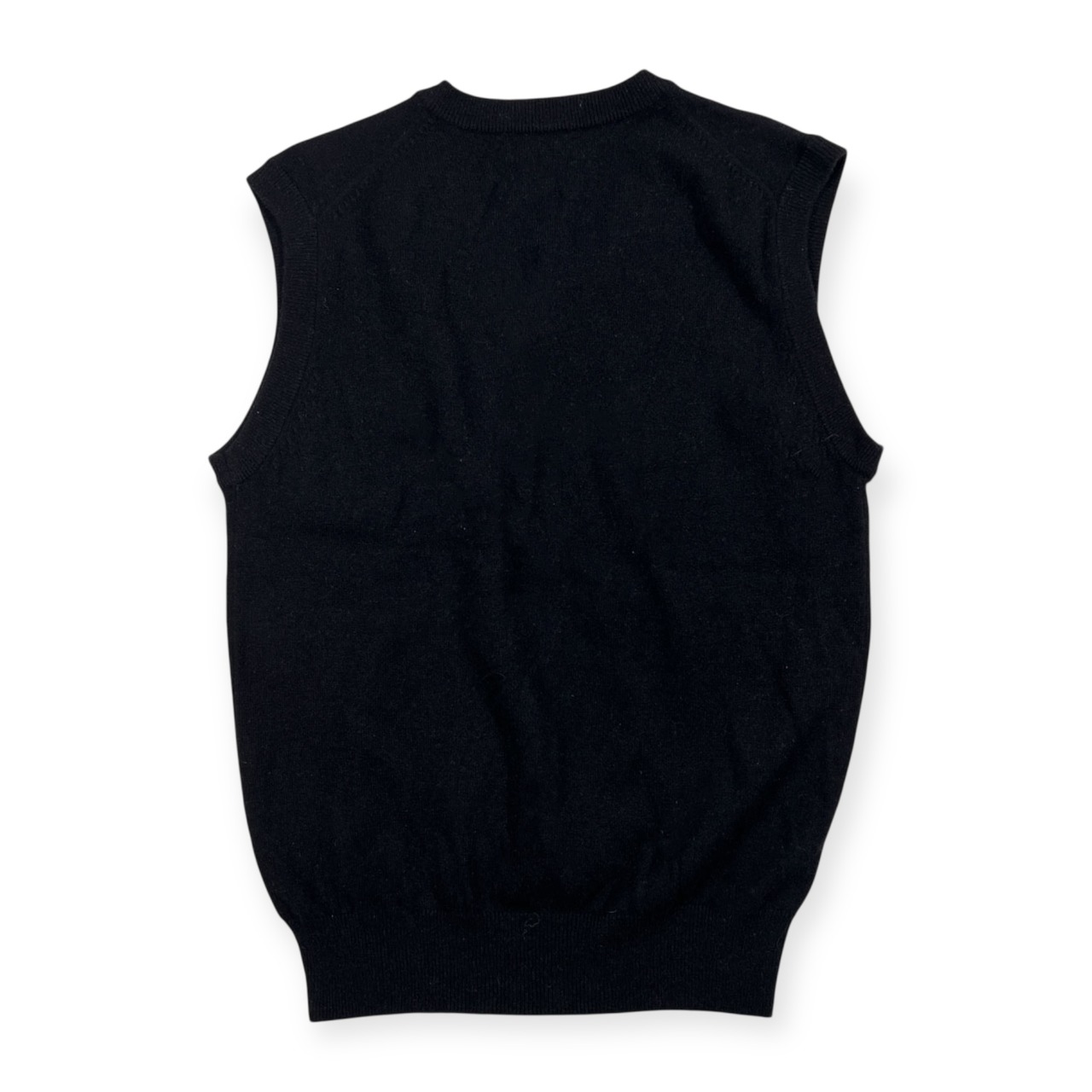 カシミヤ入り Vintage Club ヴィンテージクラブ Vネック ニット ベスト サイズ L /ブラック/メンズ