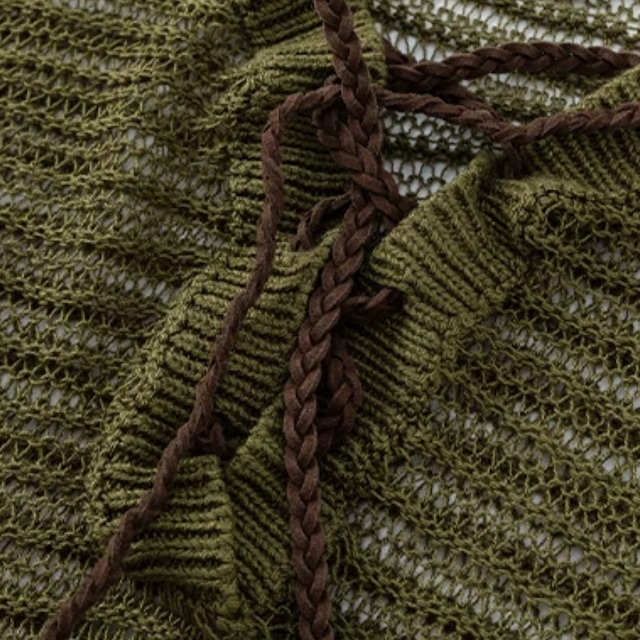 lace-up mesh knit　レースアップメッシュニット　J2140