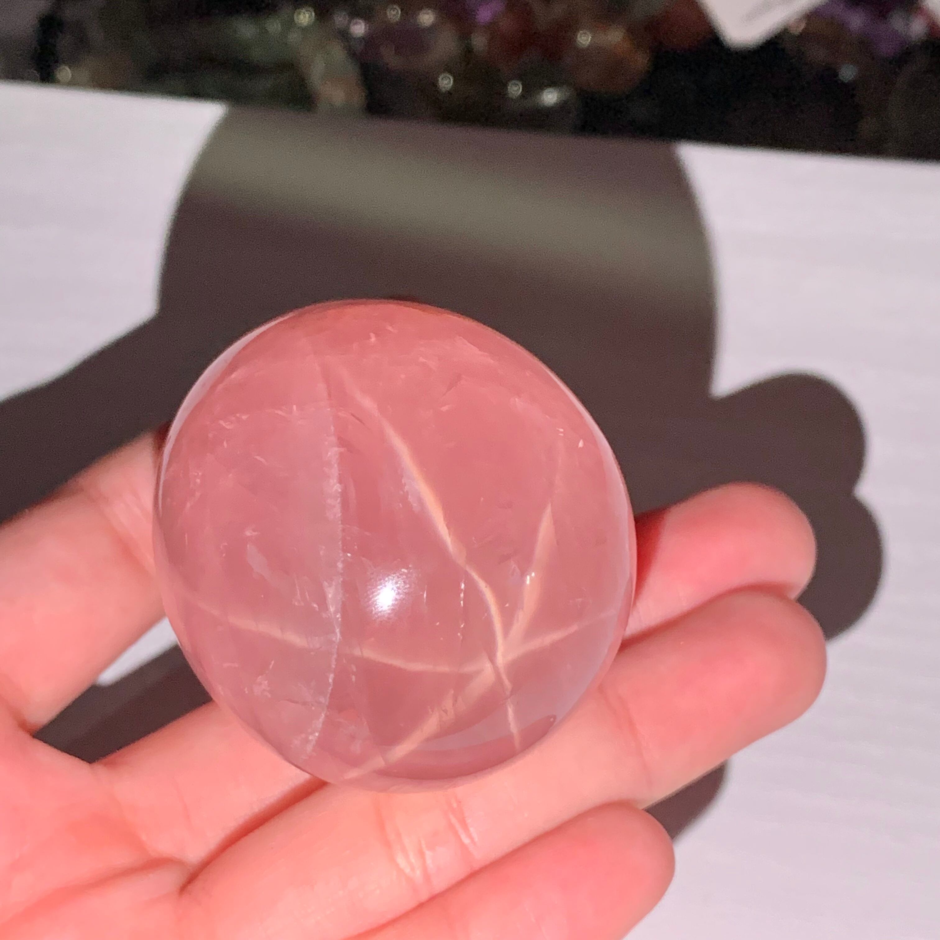 1.色合い綺麗なスターディープローズクォーツ たまご | Naturaltreasure