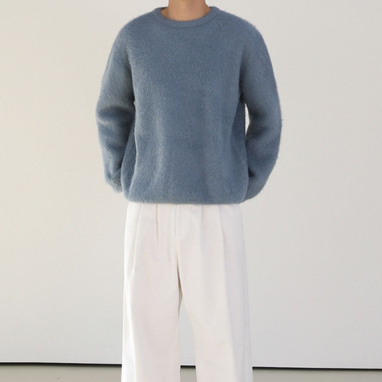 シャギーラウンドネックニット　MT0080368