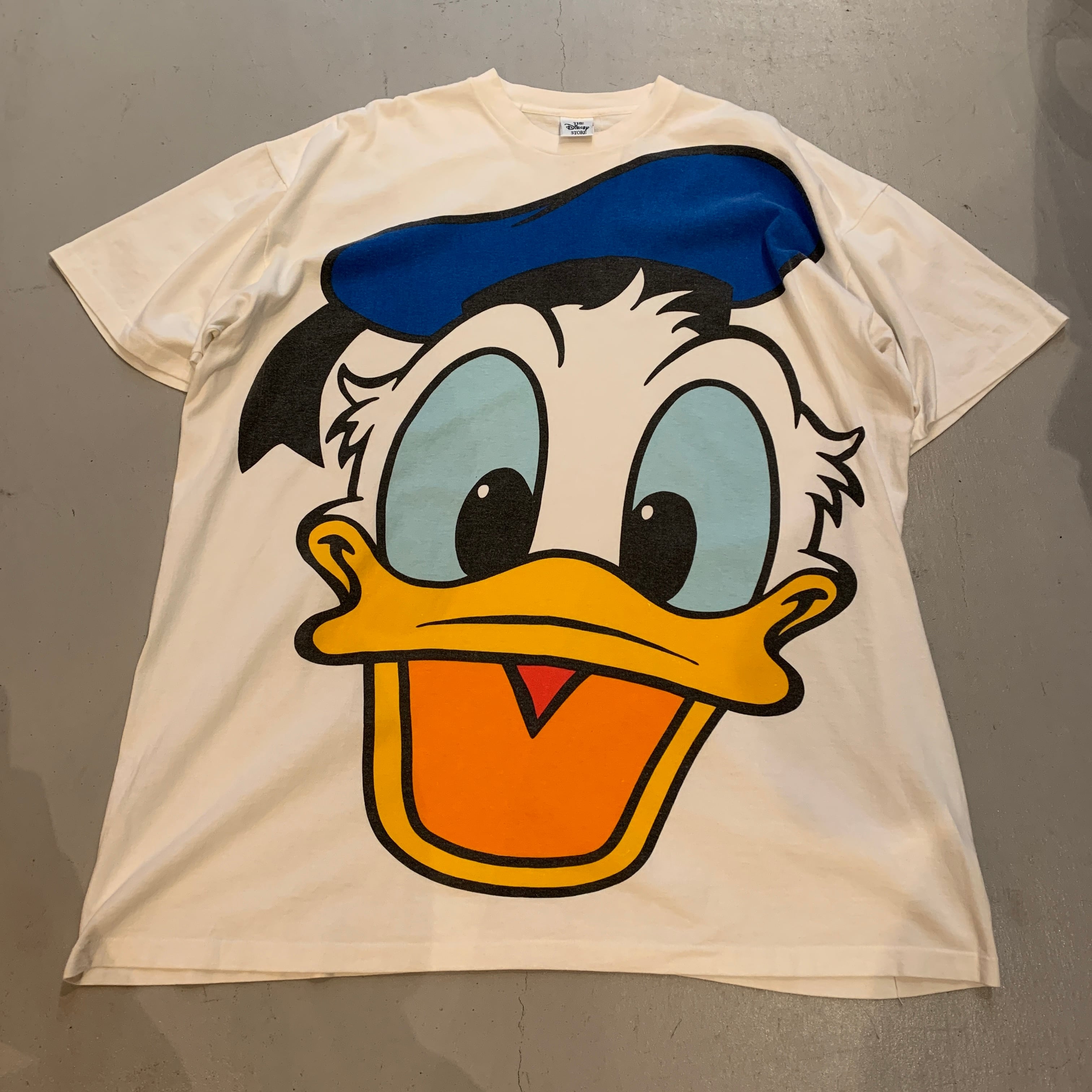 90s Donald Duck Tシャツ 夏用半スウェ　ドナルド　アメ製