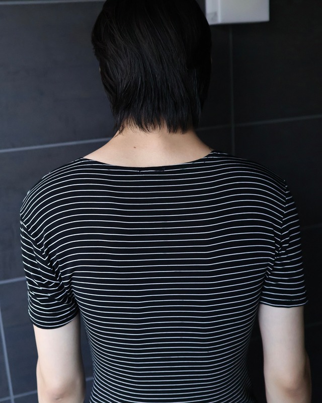 border drape half sleeve top