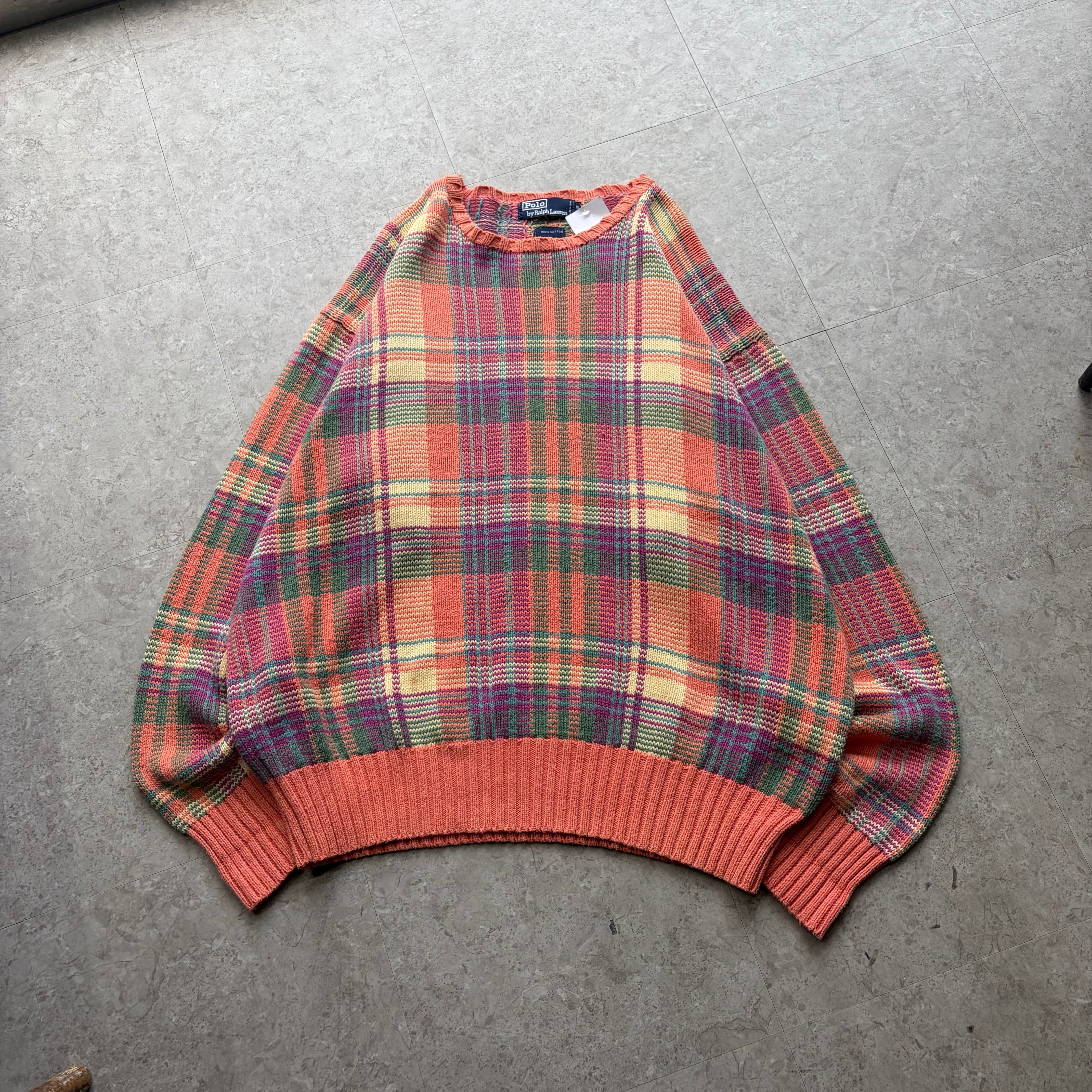 Polo Ralph Lauren check pattern cotton knit【仙台店】