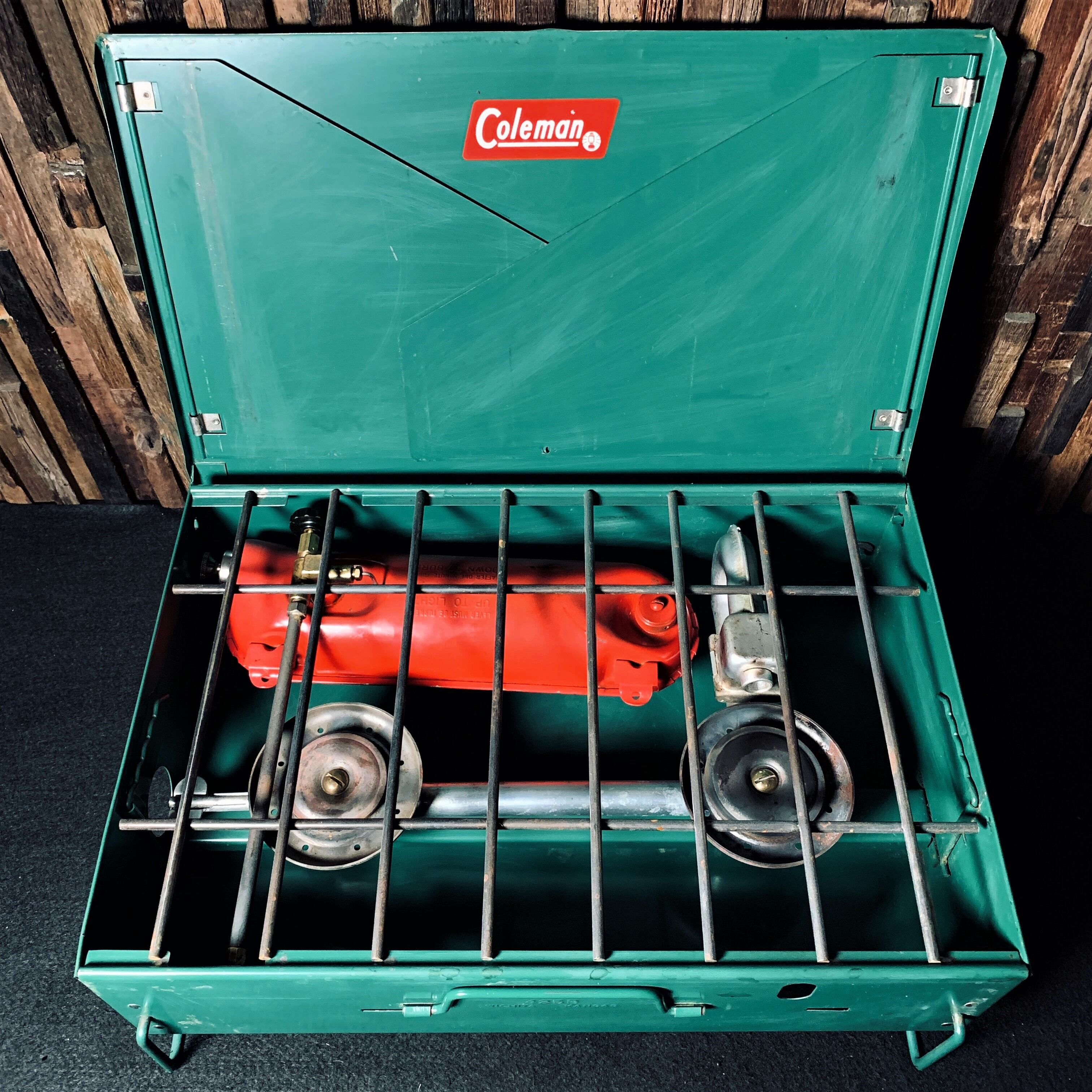 コールマン 425B 後期 ツーバーナー 赤タンク コンパクト ビンテージ