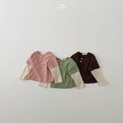 韓国子供服 / LINDO / キャンディレイヤードTシャツ / 秋服 *XS~XL*