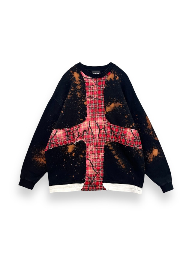【DIMHNK】cross dyed  sweat shirt