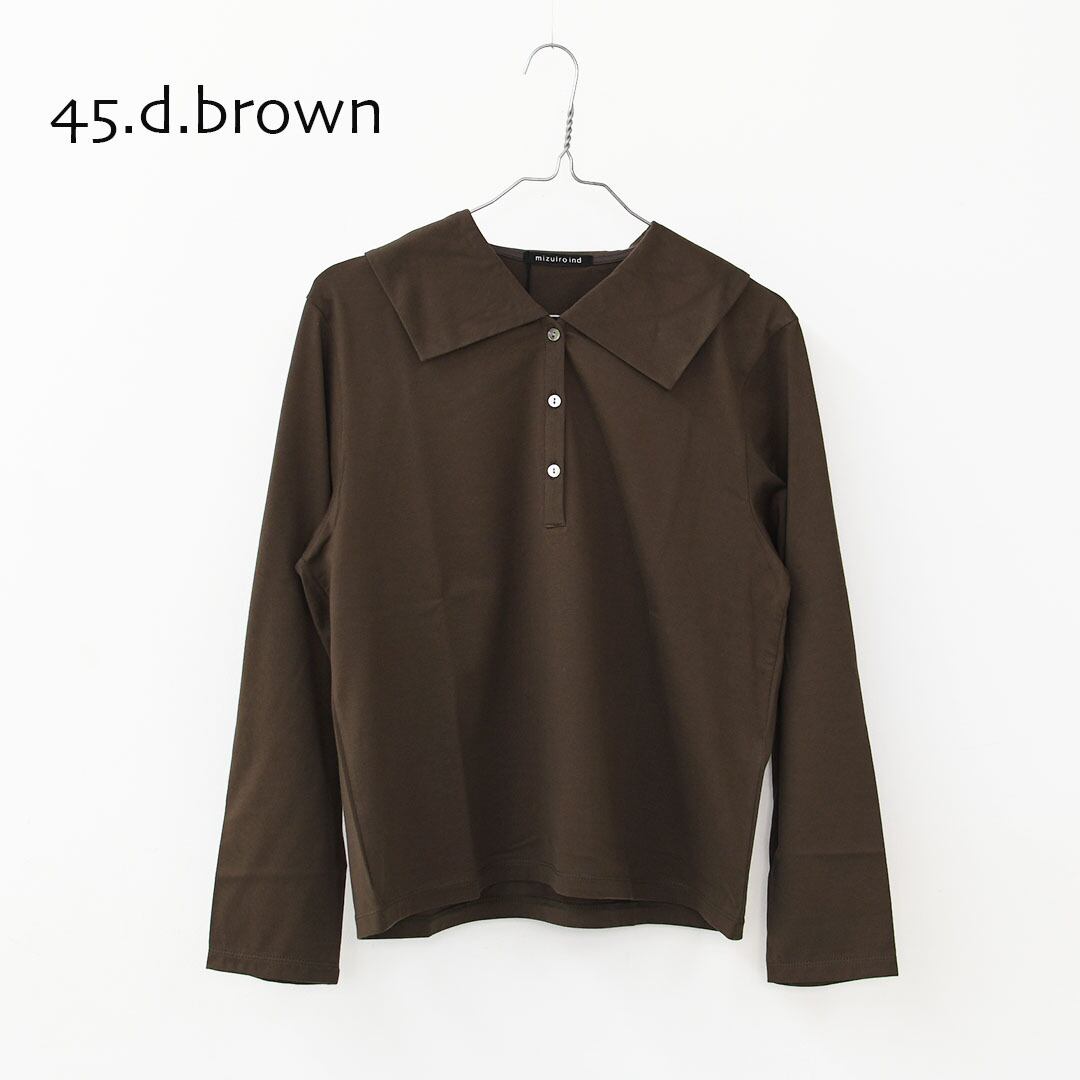mizuiro ind [ミズイロ インド] wide collar polo shirt [3-210053