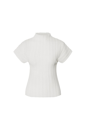 7/21発送 [LE17SEPTEMBRE] 26 PLEATS MOCKNECK SHORT SLEEVE TOP [WHITE] 正規品 韓国ブランド 韓国通販 韓国代行 韓国ファッション LE 17 SEPTEMBRE ル 17 セプテンバー le 917韓国 店舗